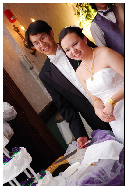 Cutting the cake