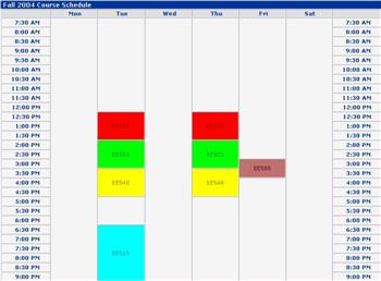 Lawrence's Schedule