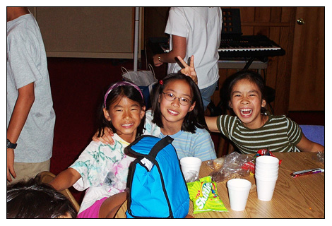 Olivia, Jen, and Jen in 2001
